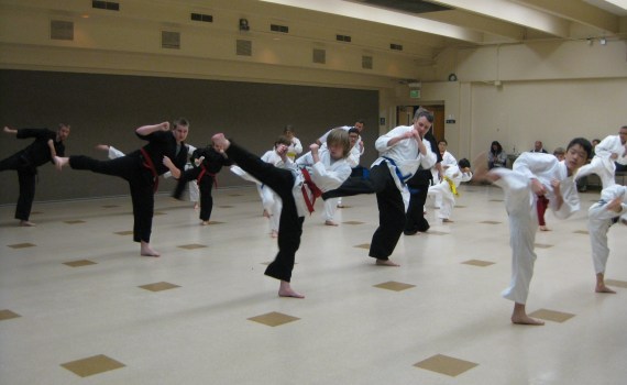 Taekwondo class at the Lakewood Link Recreation Center